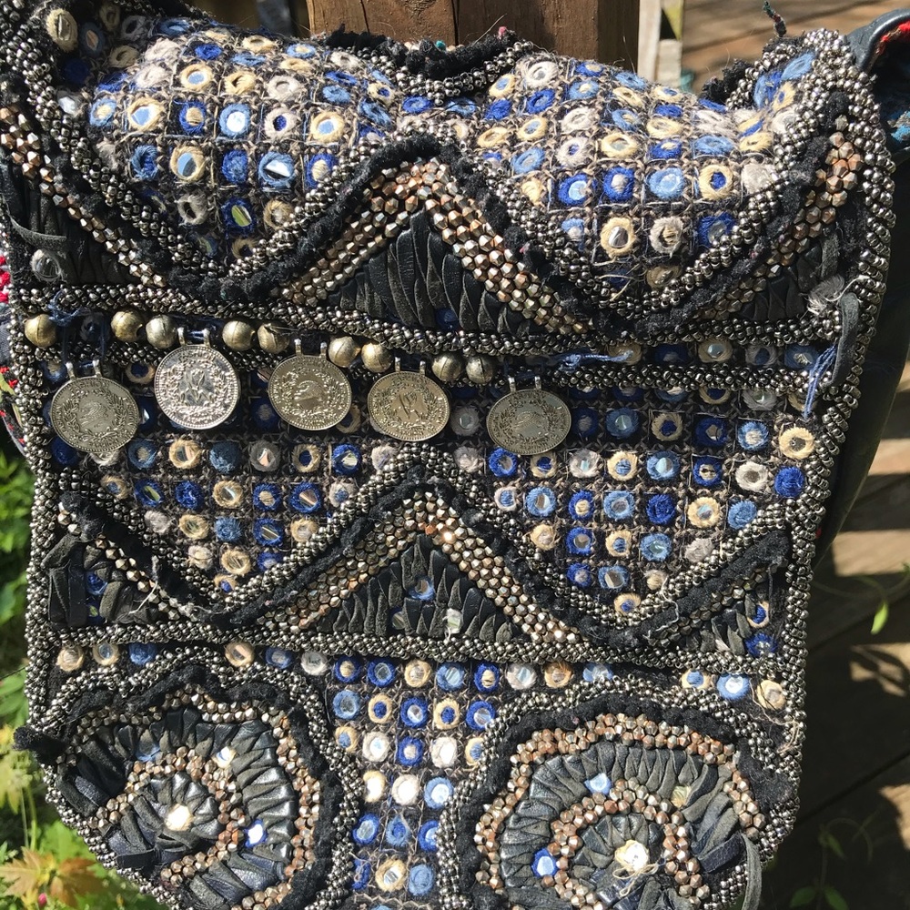 🤩FREE PEOPLE genuine leather hippie boho bag